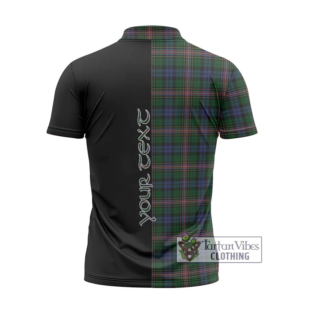 Allison Tartan Zipper Polo Shirt with Family Crest and Half Of Me Style