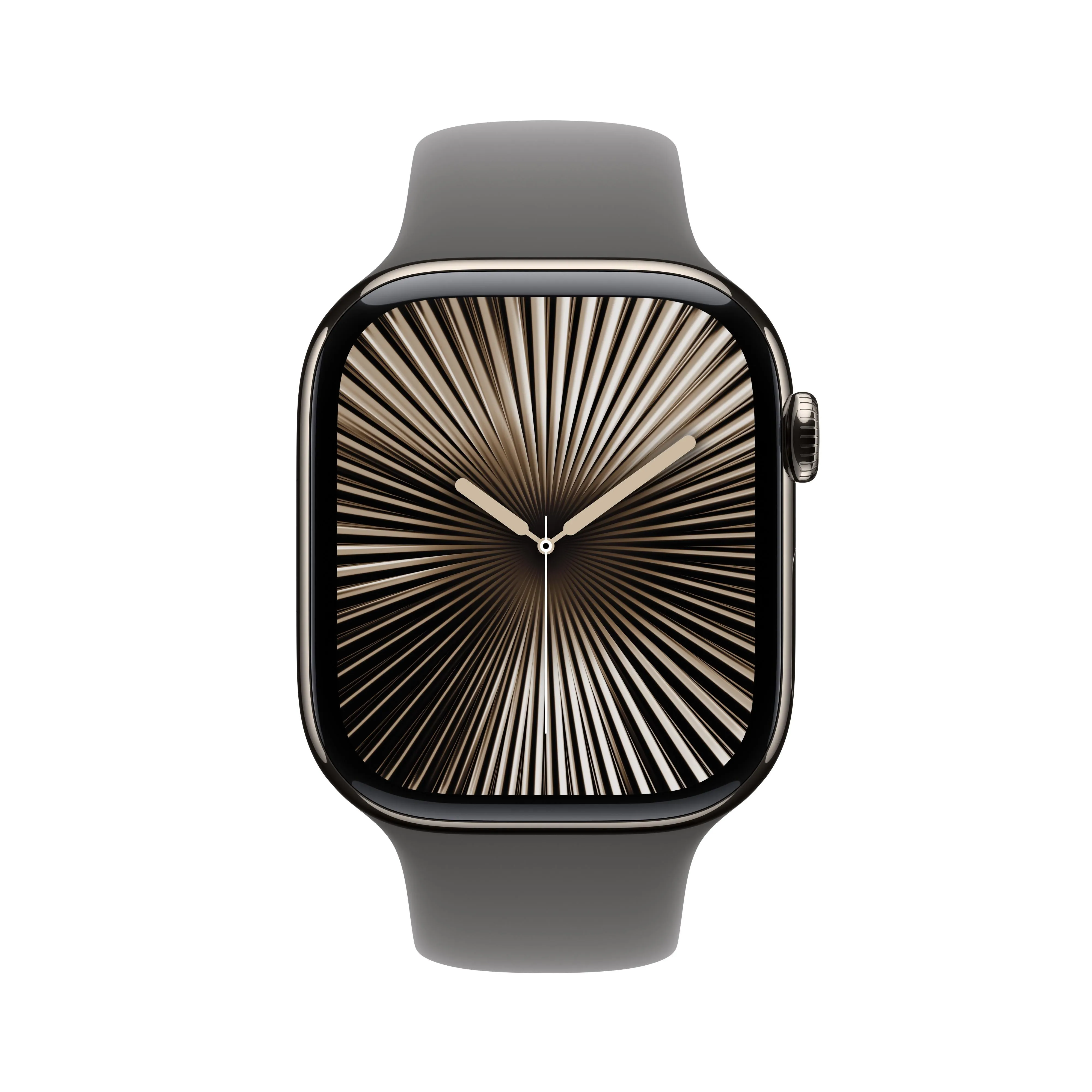 Apple Watch Series 10 GPS   Cellular 42mm Natural Titanium Case with Stone Grey Sport Band - M/L