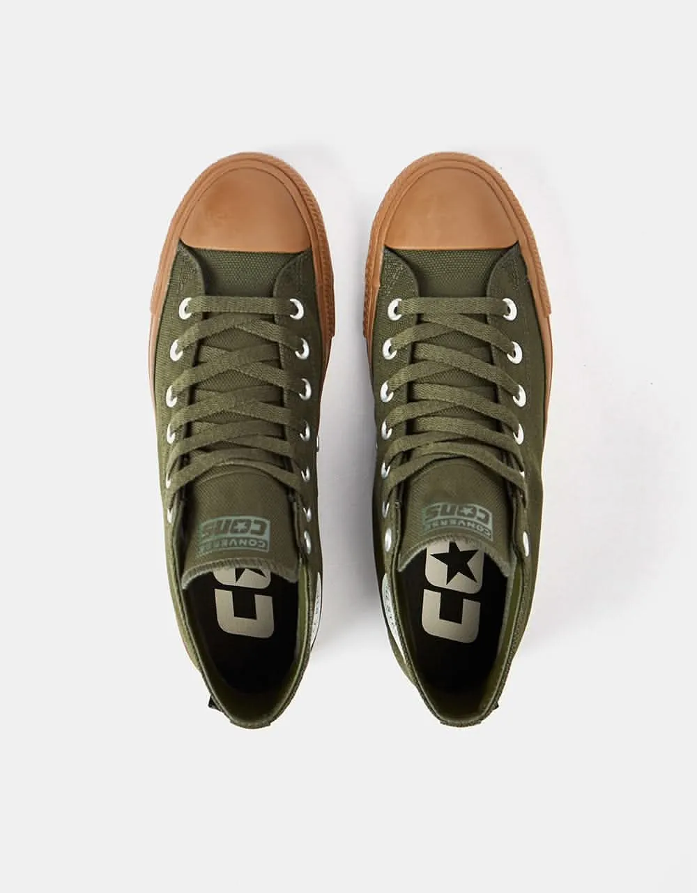 Converse CTAS Pro Cordura Canvas Skate Shoes - Cargo Khaki/Egret/Dark Gum
