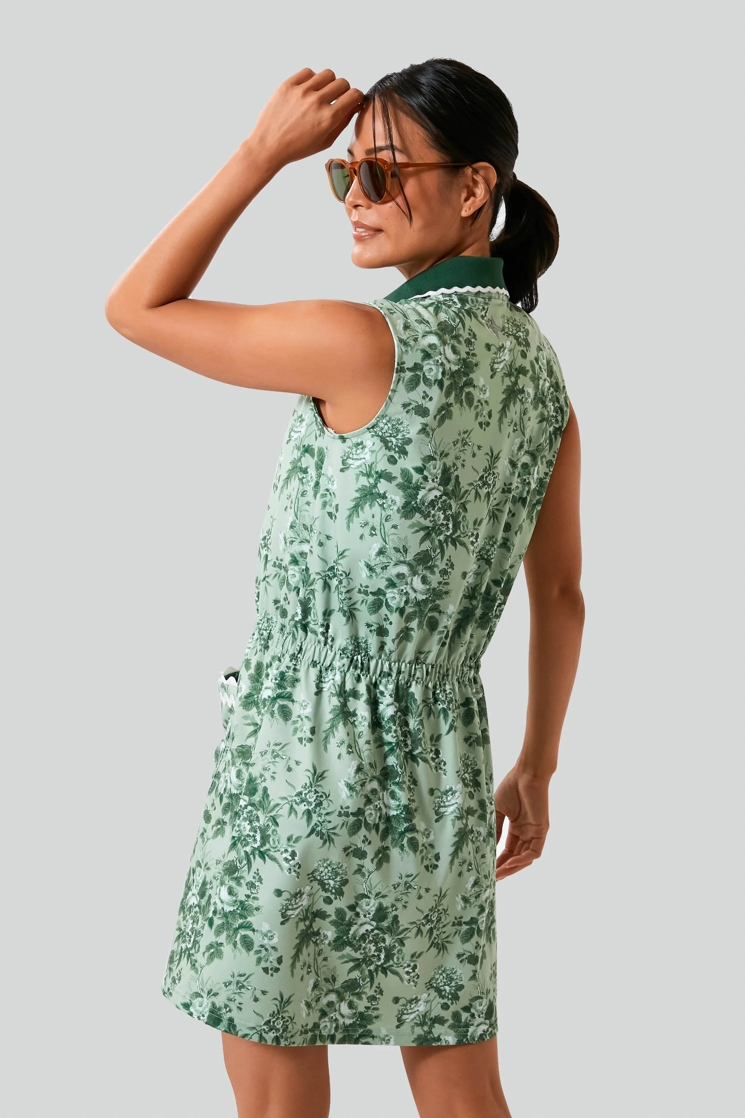 Green Bouquet Sleeveless Alcott Golf Dress