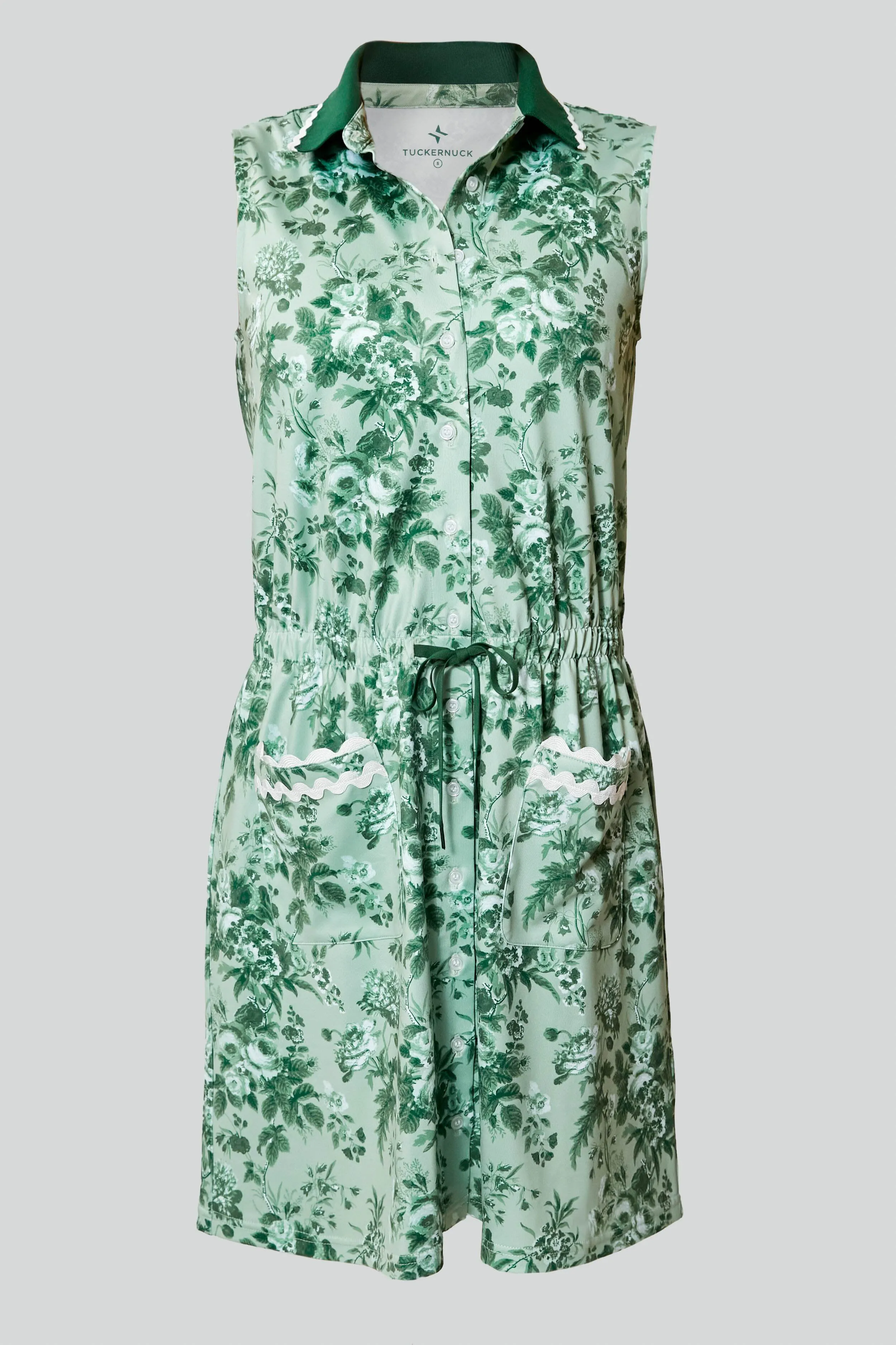 Green Bouquet Sleeveless Alcott Golf Dress