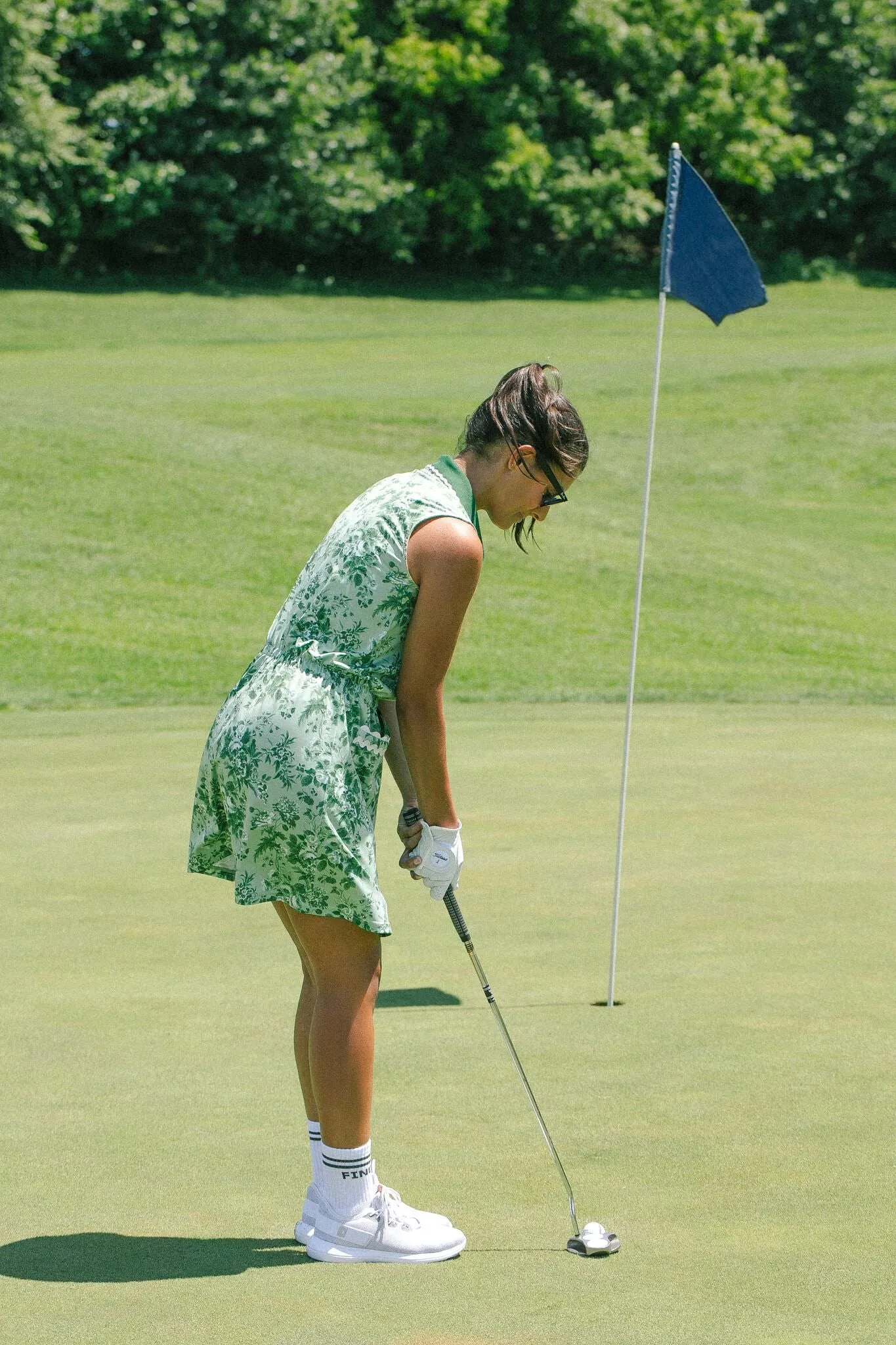 Green Bouquet Sleeveless Alcott Golf Dress