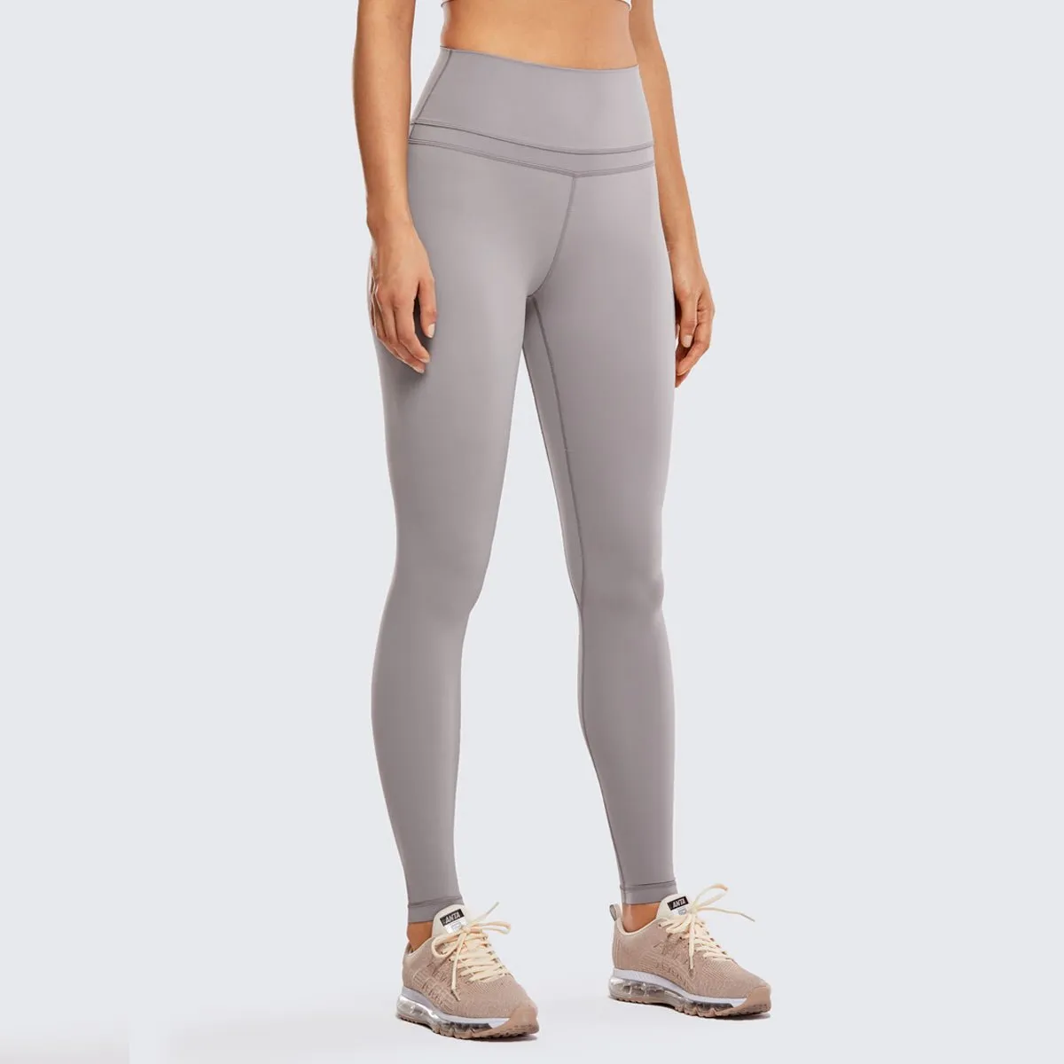 High Rise Seamless Grey Full Length Workout Leggings