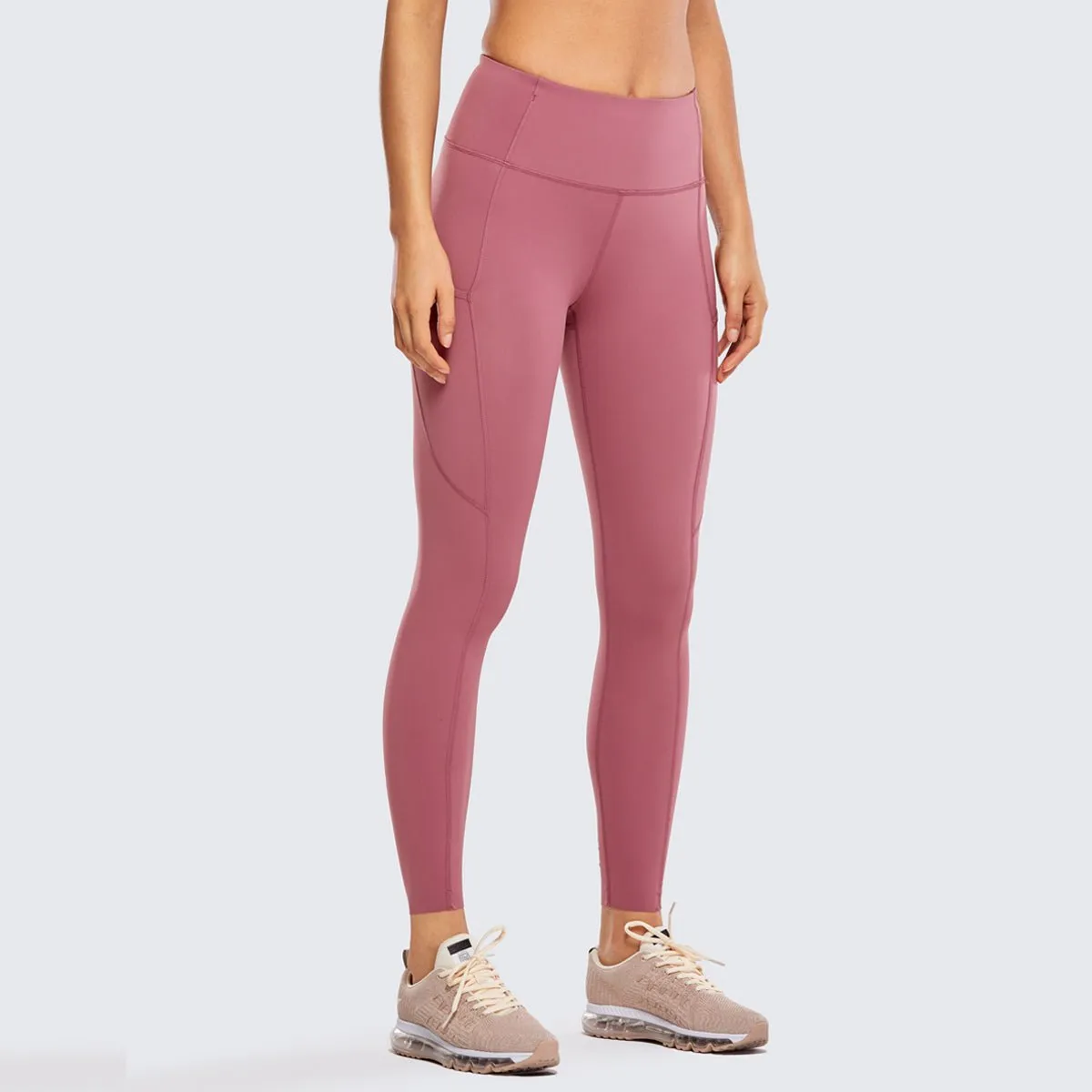 High Waist Side Pockets Redbean Workout Leggings