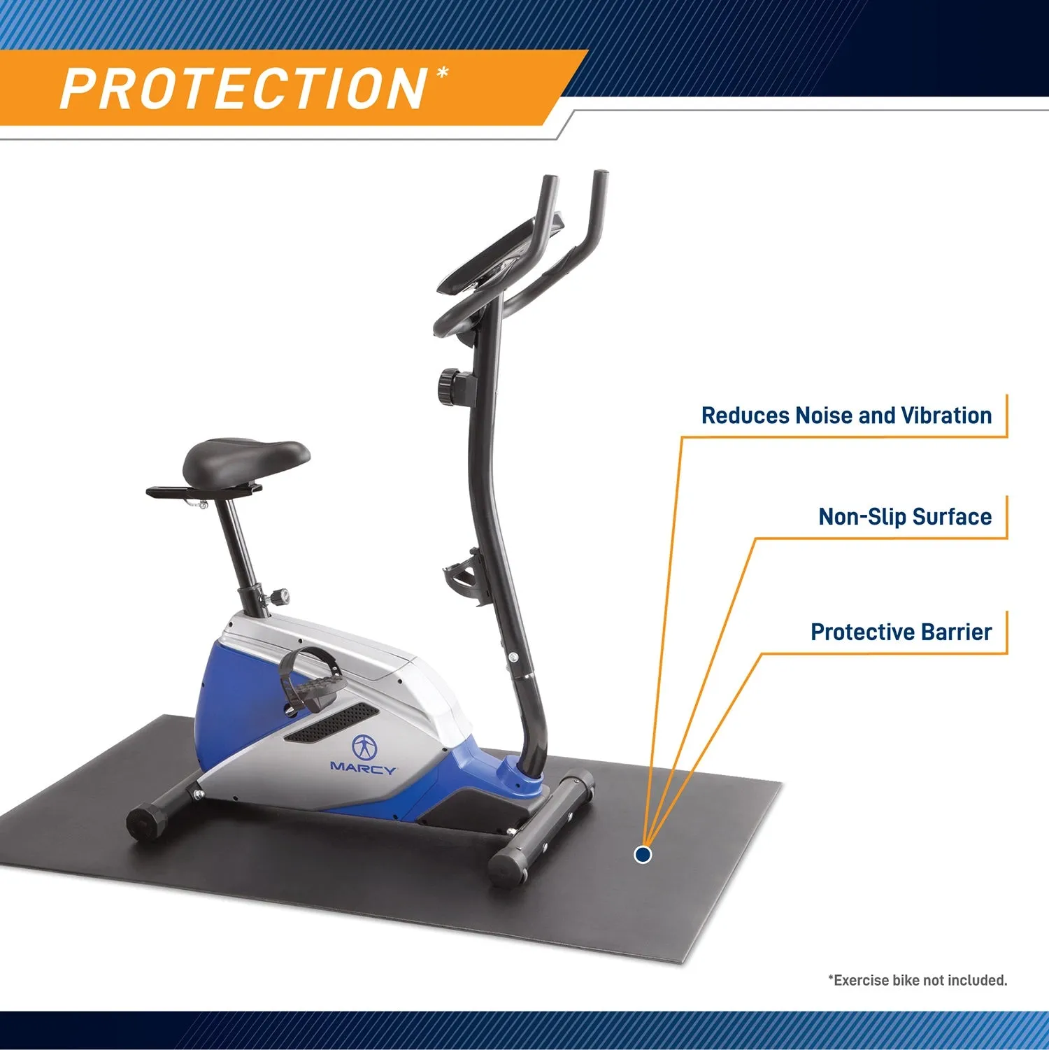 Marcy Fitness Equipment Mat and Floor Protector for Treadmills and more | MAT-365
