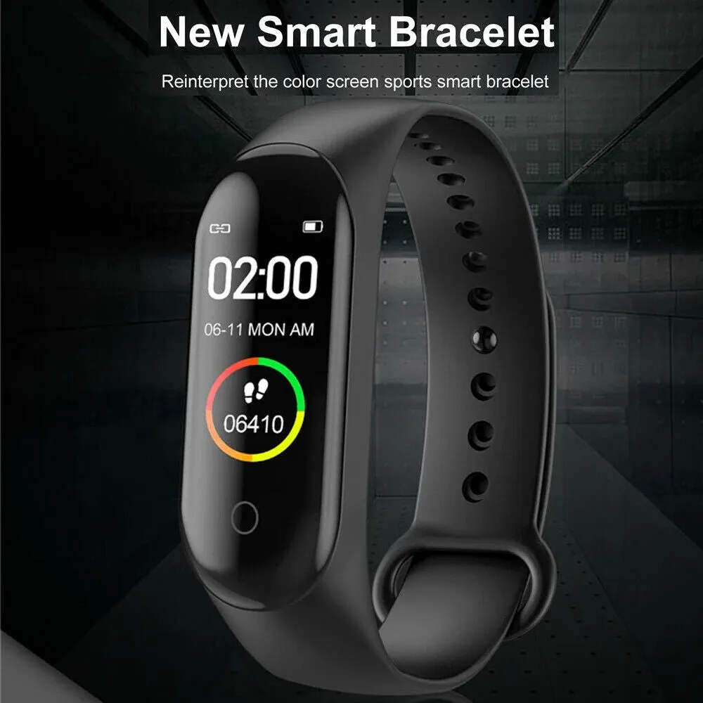 Smart Watch Band Blood Pressure Bracelet Wristband Fitness Tracker Heart Rate
