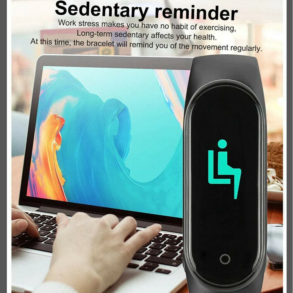 Smart Watch Band Blood Pressure Bracelet Wristband Fitness Tracker Heart Rate