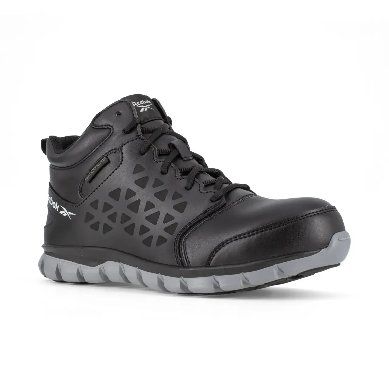 Women's Sublite Cushion Composite-Toe Waterproof Mid Cut Athletic Work Boot Black